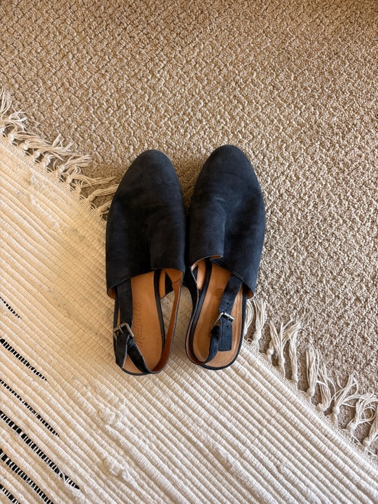 Madewell Shoes - MADEWELL Women's Navy Suede Slingback Flats